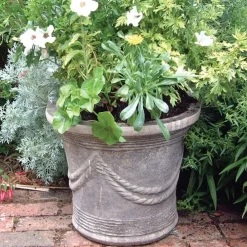 Statues & Sculptures Large|Round-Modena 27 Vase Stone Garden Planter