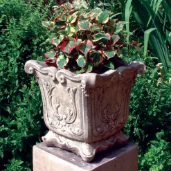 Statues & Sculptures Large|Square-Modena 22 Vase Stone Garden Planter