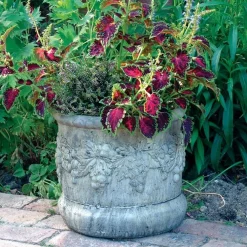 Statues & Sculptures Large|Round-Modena 13 Vase Stone Garden Planter