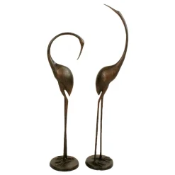 Statues & Sculptures Cranes-Modern Cranes Bronze Metal Garden Ornaments