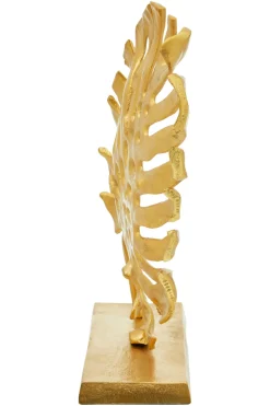 Statues & Sculptures Table Top|Contemporary-Monsera Leaf 37cm Gold Metal Indoor Sculpture