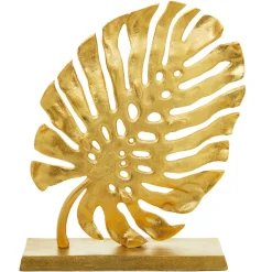 Statues & Sculptures Table Top|Contemporary-Monsera Leaf 37cm Gold Metal Indoor Sculpture