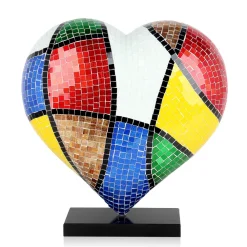 Statues & Sculptures Table Top|Pop Art-Mosaic Heart v2 46cm Pop Art Resin Indoor Sculpture