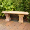 Statues & Sculptures Stone Benches-Mulsanne Polished Rainbow Sandstone Garden Bench