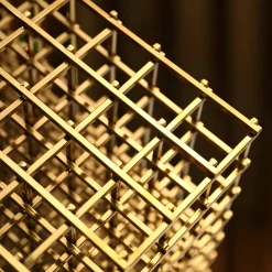 Statues & Sculptures Floor Standing|Abstract-Multiverse 150cm Gold Geometric Metal Garden Sculpture