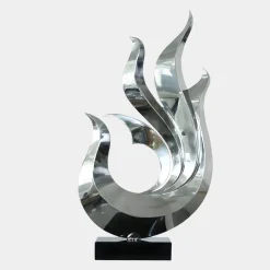 Statues & Sculptures Table Top|Floor Standing-Nexus Ignite 85cm Silver Metal Indoor Sculpture v2