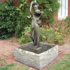 Statues & Sculptures Water Features-Nicole Fountain Stone Garden Water Feature