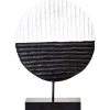 Statues & Sculptures Table Top|Abstract-Night & Day 41cm Black & White Wood Indoor Sculpture