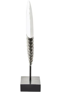 Statues & Sculptures Table Top|Abstract-Night & Day 41cm Black & White Wood Indoor Sculpture