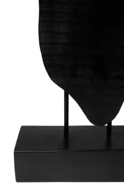 Statues & Sculptures Table Top|Abstract-Obsidian Essence 70cm Black Wood Indoor Sculpture