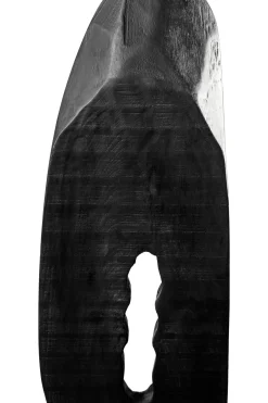 Statues & Sculptures Table Top|Abstract-Obsidian Essence 70cm Black Wood Indoor Sculpture