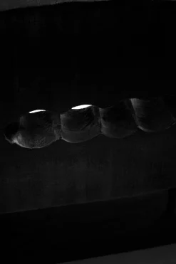 Statues & Sculptures Table Top|Abstract-Obsidian Essence 32cm Black Wood Indoor Sculpture