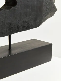 Statues & Sculptures Table Top|Abstract-Obsidian Essence 32cm Black Wood Indoor Sculpture