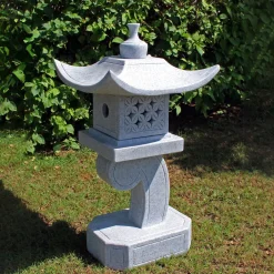 Statues & Sculptures Pagodas-One Tier Japanese Pagoda Lantern Granite Garden Ornament