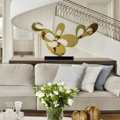 Statues & Sculptures Table Top|Abstract-Opus Bloom 56cm Copper Metal Indoor Sculpture