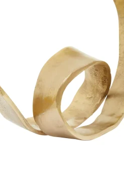 Statues & Sculptures Table Top|Abstract-Orbique 42cm Gold Metal Indoor Sculpture