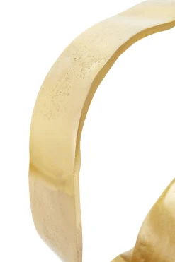 Statues & Sculptures Table Top|Abstract-Orbique 42cm Gold Metal Indoor Sculpture