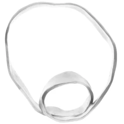 Statues & Sculptures Table Top|Abstract-Orbique 42cm Silver Metal Indoor Sculpture