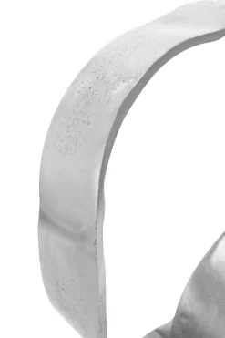 Statues & Sculptures Table Top|Abstract-Orbique 42cm Silver Metal Indoor Sculpture