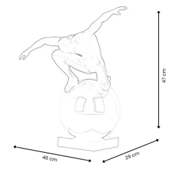 Statues & Sculptures Figurative|Table Top-Orbital Balance 47cm Black Resin Indoor Sculpture