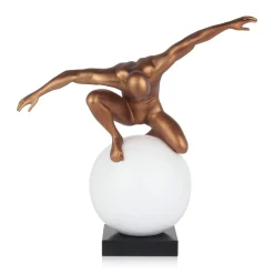 Statues & Sculptures Figurative|Table Top-Orbital Balance 47cm Bronze Resin Indoor Sculpture