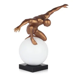 Statues & Sculptures Figurative|Table Top-Orbital Balance 47cm Bronze Resin Indoor Sculpture
