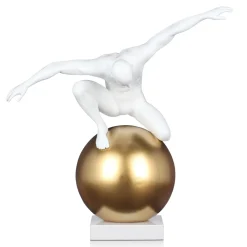 Statues & Sculptures Figurative|Table Top-Orbital Balance 65cm White Resin Indoor Sculpture