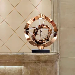 Statues & Sculptures Table Top|Abstract-Orbital Chaos 55cm Copper Metal Indoor Sculpture