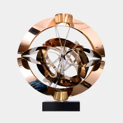 Statues & Sculptures Table Top|Abstract-Orbital Chaos 65cm Copper Metal Indoor Sculpture