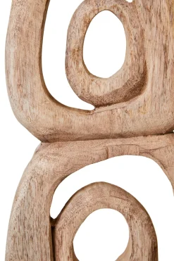 Statues & Sculptures Table Top|Abstract-Orbital Elegance 57cm Wood Indoor Sculpture