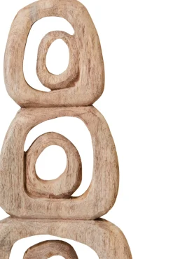 Statues & Sculptures Table Top|Abstract-Orbital Elegance 57cm Wood Indoor Sculpture