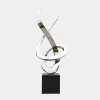 Statues & Sculptures Contemporary|Contemporary-Orbital Motion 250cm Silver Metal Garden Sculpture