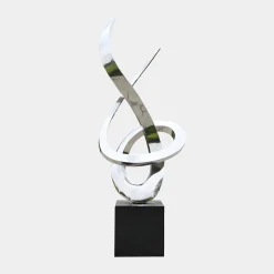 Statues & Sculptures Contemporary|Contemporary-Orbital Motion 250cm Silver Metal Garden Sculpture