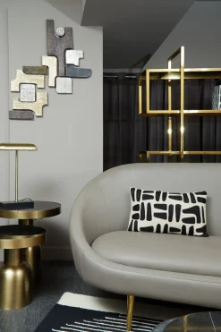 Statues & Sculptures Abstract|Wall Art-Organic Grid 31cm Metal Indoor Sculpture