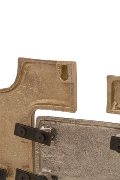 Statues & Sculptures Abstract|Wall Art-Organic Grid 31cm Metal Indoor Sculpture