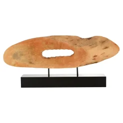 Statues & Sculptures Table Top|Abstract-Oval Essence 32cm Wood Indoor Sculpture