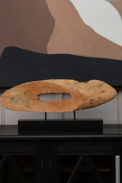 Statues & Sculptures Table Top|Abstract-Oval Essence 32cm Wood Indoor Sculpture