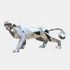 Statues & Sculptures Low Poly|Animals-Panther 87cm Geometric Metal Garden Sculpture