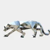 Statues & Sculptures Low Poly|Animals-Panther 71cm Geometric Metal Garden Sculpture