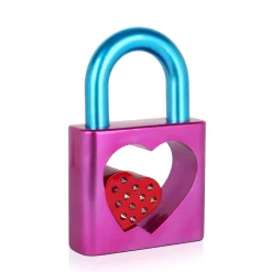 Statues & Sculptures Table Top|Contemporary-Passion Padlock 38cm Pink Resin Indoor Sculpture