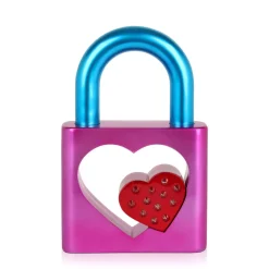 Statues & Sculptures Table Top|Contemporary-Passion Padlock 38cm Pink Resin Indoor Sculpture