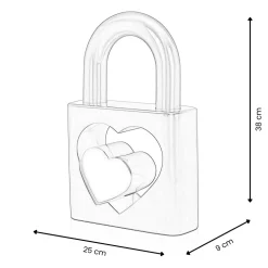 Statues & Sculptures Table Top|Contemporary-Passion Padlock 38cm Pink Resin Indoor Sculpture