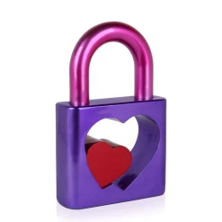 Statues & Sculptures Table Top|Contemporary-Passion Padlock 38cm Purple Resin Indoor Sculpture