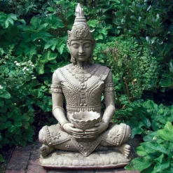 Statues & Sculptures Buddha-Peaceful Buddha Stone Garden Statue