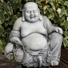 Statues & Sculptures Buddha-Pearl Stone Buddha Garden Ornament