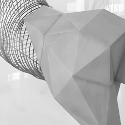 Statues & Sculptures Giant|Floor Standing-Phantom Deer 280cm Silver Metal Garden Sculpture