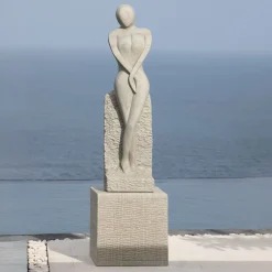 Statues & Sculptures Contemporary-Placidity Contemporary Stone Garden Sculpture