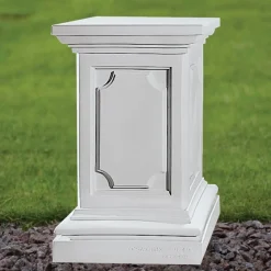 Statues & Sculptures Plinths & Pedestals-Plain 70cm Marble Resin Garden Pedestal
