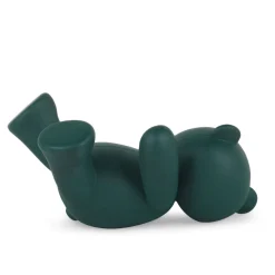 Statues & Sculptures Table Top|Animals-Playful Bear 15cm Green Resin Indoor Sculpture