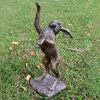 Statues & Sculptures Wildlife-Playful Hare 65cm Bronze Resin Garden Ornament v2